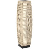 Outsunny Lampă solară de grădină din ratan sintetic cu LED și pornire/oprire automată 21x21x78 cm Natural | Aosom Romania