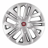 Set 4 Capace Roti 15 inchi (R15) Raven Gri, Compatibile Cu Fiat
