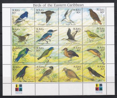 St. Kitts 1999 - Expoziția Internațională de Timbre &amp;bdquo;IBRA &amp;#039;99&amp;rdquo; - N&amp;uuml;rnberg - Păsările din Caraibele de Est, Bloc, MNH foto
