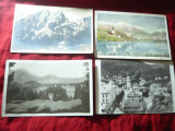 4 Ilustrate Slovenia 1925-1931 : Lacul si Panorama Bled ,Stenarjem ,Idrija, Circulata, Printata