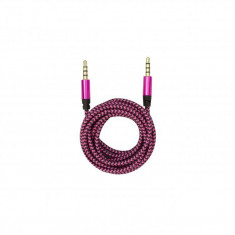 Cablu audio SBox CAB0107 Jack 3.5 mm Male - Jack 3.5 mm Male 1.5m Fruity Blister Pink foto