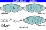 ATE 13.0470-2785.2 ATE Ceramic set placute frana,frana disc