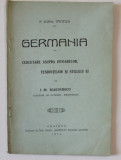 GERMANIA , CERCETARE ASUPRA ISVOARELOR , TENDINTELOR SI STILULUI EI de I.M. MARINESCU , 1914