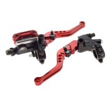 Set pompa frana si maneta ambreiaj reglabile, filet pentru oglinda m10x1.25, cul... Cod Produs: MX_NEW CNC90053R