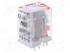 Releu electromagnetic, 6V DC, 6A, 4PDT, serie R4N, RELPOL - R4N-2014-23-1006-WTL