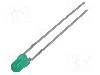 Dioda LED, 3mm, verde, 2,6mcd, 10mA, 1,5...2,7V, BROADCOM (AVAGO) - HLMP-1503-C0002