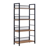 Cumpara ieftin Raft metal negru DTD stejar Keler 60x28x121 cm