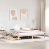 Cumpara ieftin Cadru de pat cu sertare 180x200 cm lemn masiv pin