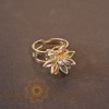 Inel placat cu aur Sharp Petals - reglabil