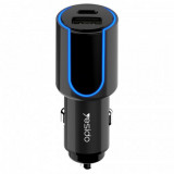 Cumpara ieftin Yesido - Car Charger (Y32) - USB-A, QC 3.0 18W and Type-C, PD, 24W, 3A - Black