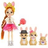 Set de joaca Royal Enchantimals - Brystal Bunny si Familia iepurasilor, Mattel