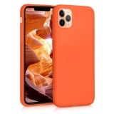 Husa pentru iPhone 11 Pro Max, Silicon, Portocaliu, 49782.69, Carcasa, Kwmobile