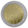 Lituania 2 Euro 2024 Comemorativ Straw Gardens UNC, Moneda Lituaniana Traditii Culturale Baltice, Editie Necirculata