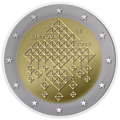 Lituania 2 euro 2024 comemorativ UNC foto
