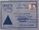 FILATELIE TEMATICA - PLIC INDIA TEMATICA AVION AVIOANE AVIATIE AIRMAIL AEROGRAM