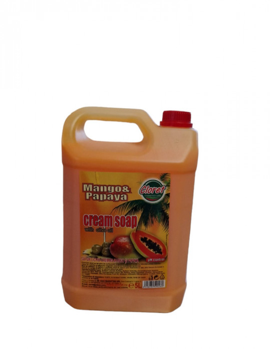 Sapun lichid cremos, Mango &amp; Papaya, Cloret5 L