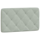 Cumpara ieftin Perna tablie de pat, gri deschis, 80 cm, catifea