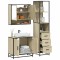 vidaXL Set mobilier de baie, 3 piese, stejar sonoma, lemn prelucrat 3301156