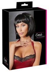 Peruca neagra, scurta, ajustabila Black Bob Wig