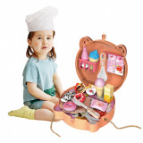 Jucarie de rol, Mini Geanta de umar pentru fetite, Pisicuta &quot;Statia de desert&quot;, 15 accesorii i food