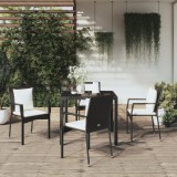 vidaXL Set mobilier de grădină cu perne, 5 piese, negru, poliratan 3157952
