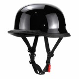 Casca Moto/Scuter FIXATO Retro German, Interior Confortabil, Prindere rapida, Negru Lucios, M 57-58cm