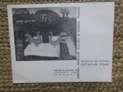 Octavian Vișan, catalog, Expoziția de pictură, ian. 1966, București foto
