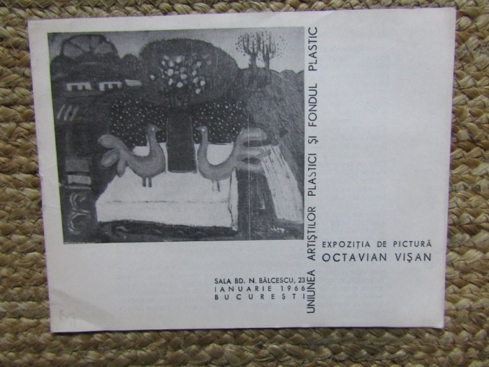 Octavian Vișan, catalog, Expoziția de pictură, ian. 1966, București