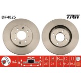 Set discuri frana fata TRW, Honda City Limuzina (Gm2, Gm3), 09.2008-, Jazz II, 06.2001-12.2008, Fata; puntea fata