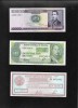 Rar! Set Bolivia 1 + 5 + 10 centavos de bolivianos pe 10000 + 50000 + 100000 pesos bolivianos unc, America Centrala si de Sud