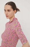 HUGO bluză femei, culoarea roz, cu model 50508655