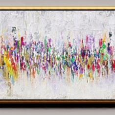 Tablou abstract Pictura tablou decorativ dimensiuni mari in relief 150x70cm