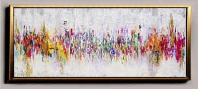 Tablou abstract Pictura tablou decorativ dimensiuni mari in relief 150x70cm foto