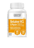 Betaine HCL &amp; Pepsin 580mg Zenyth 60cps