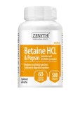Betaine HCL &amp; Pepsin 580mg Zenyth 60cps, Zenyth Pharmaceuticals