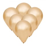 Set Baloane Petrecere, Model Metalizat, Culoare Auriu, Dimensiune 30cm, 10 Bucăți, Oem