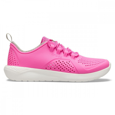 Pantofi Crocs Kids&amp;#039; LiteRide Pacer Roz - Electric Pink/White foto