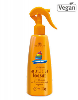 Emulsie pentru accelerarea bronzarii SPF6, 200ml, Cosmetic Plant Plaja foto