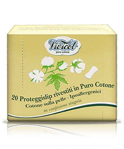 Protej slip ultra subtire din bumbac bio, hipoalergenic (20 buc) - VIVICOT Puro Cotone