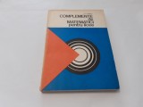 Complemente de matematici pentru licee D.V.Ionescu P4, Alta editura