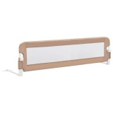 Cumpara ieftin Balustrada protectie pat copii, gri taupe, 150x42 cm, poliester