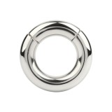 Inel pentru testicule MR. STEEL MBS Stackable Weight, cu deschidere magnetică, din oțel inoxidabil, diametru 4.8 cm (mare), argintiu