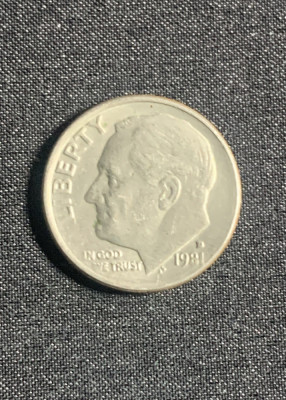 Moneda One Dime 1981 USA foto