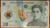 Romania - bancnota de colectie mai rara - 20 lei 2021 - Ecaterina Teodoroiu - polimer, circulata - stare buna !