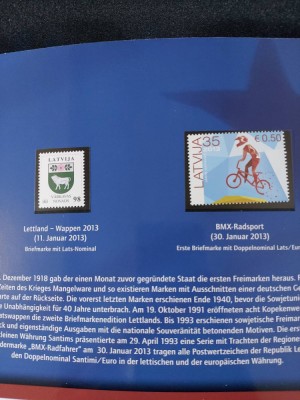 Euro set - Letonia 2014 de la 1 cent la 2 euro, 8 monede foto