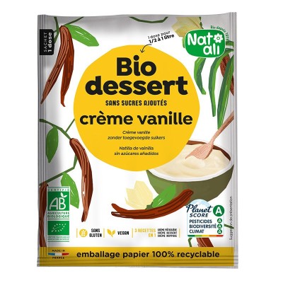Desert crema cu vanilie, bio, 35g, Nat-ali foto
