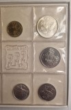 Set Monede Monetarie San Marino 1974, km#30, 31, 32, 33, 34, 35, 36, 37, 500 lire argint, in cutie cu pliant, Europa