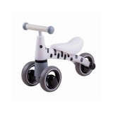 Tricicleta copii fara pedale EDC Zebra, 1-2 ani, max 20 kg, albă, jucărie exterior, echilibru și coordonare