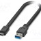Cablu USB 3.2 A la C 1m negru PHOENIX CONTACT - 5Gbps