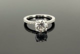 Cumpara ieftin Inel Argint 925 Solitaire Design Pave, Cristal Zirconia Rotund Briliant, Greutate 2.9g